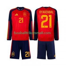 Fußballtrikots Spanien Mikel Oyarzabal 21 World Cup Kinder 2026 Langarm Heimtrikotsatz kaufen